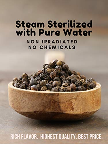 Gourmet Black Peppercorns - Non-GMO, Whole 1 Pound