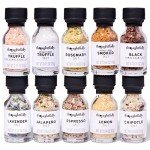 Gourmet Salt Sampler Gift Set - 10 Unique Flavors