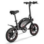14" Foldable Electric City Bike - Black 250W-Pedal Assist