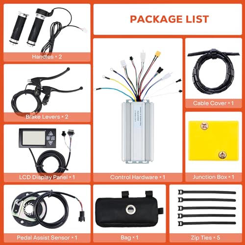 TERRADISE 26'' 1000W eBike Conversion Kit, LCD Panel