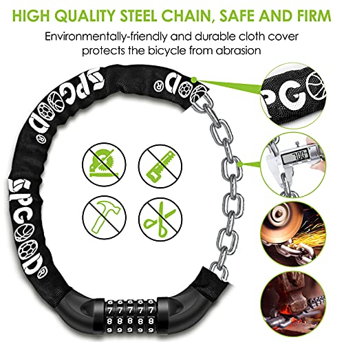 Heavy Duty Bike Chain Lock with 5-Digit Code