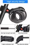 REHKITTZ 5-Digit High-Security Bike Lock Cable