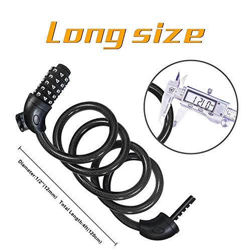High-Security 5-Digit Bicycle Combination Lock
