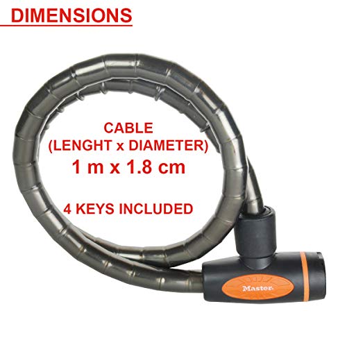 Electric Bike Cable Lock - Master Lock 8228EURDPROSM