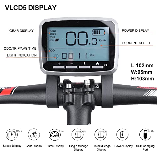 Electric Bike Mid Drive Conversion Kit with Display