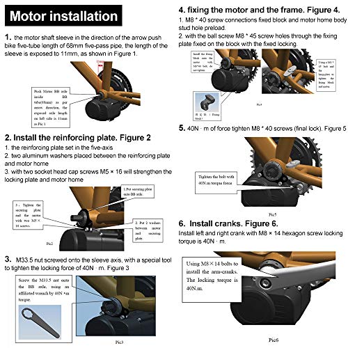 Electric Bike Mid Drive Conversion Kit with Display
