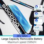 SOODOO 26" Electric Bikes: 2601 Ebikes, Powerful Motor, Removable Battery