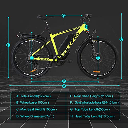 TAOCI Adult Electric Bike, 26" 36V Magnesium Alloy