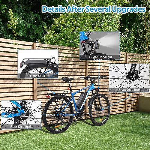 Hyuhome Aluminum Alloy Ebike Bicycle (26", blue)