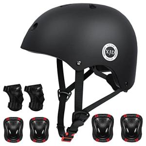 Kids Protective Gear & Helmet Set - Black