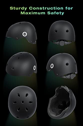 Kids Protective Gear & Helmet Set - Black