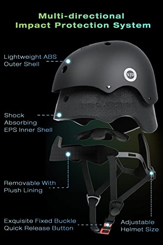 Kids Protective Gear & Helmet Set - Black