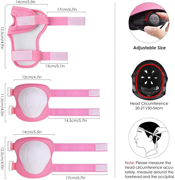 Kids' 7-Piece Safety Gear Set, Pink