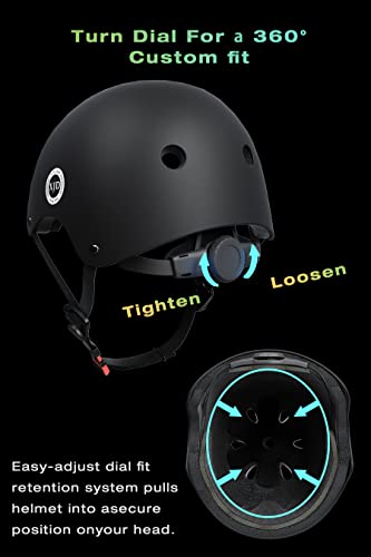Kids Protective Gear & Helmet Set - Black