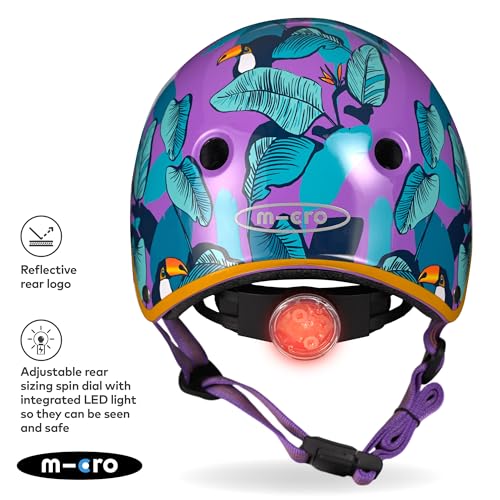 Printed Bike/Scooter Helmet | Adjustable Headwear | Purple