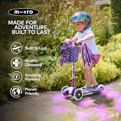 Printed Bike/Scooter Helmet | Adjustable Headwear | Purple