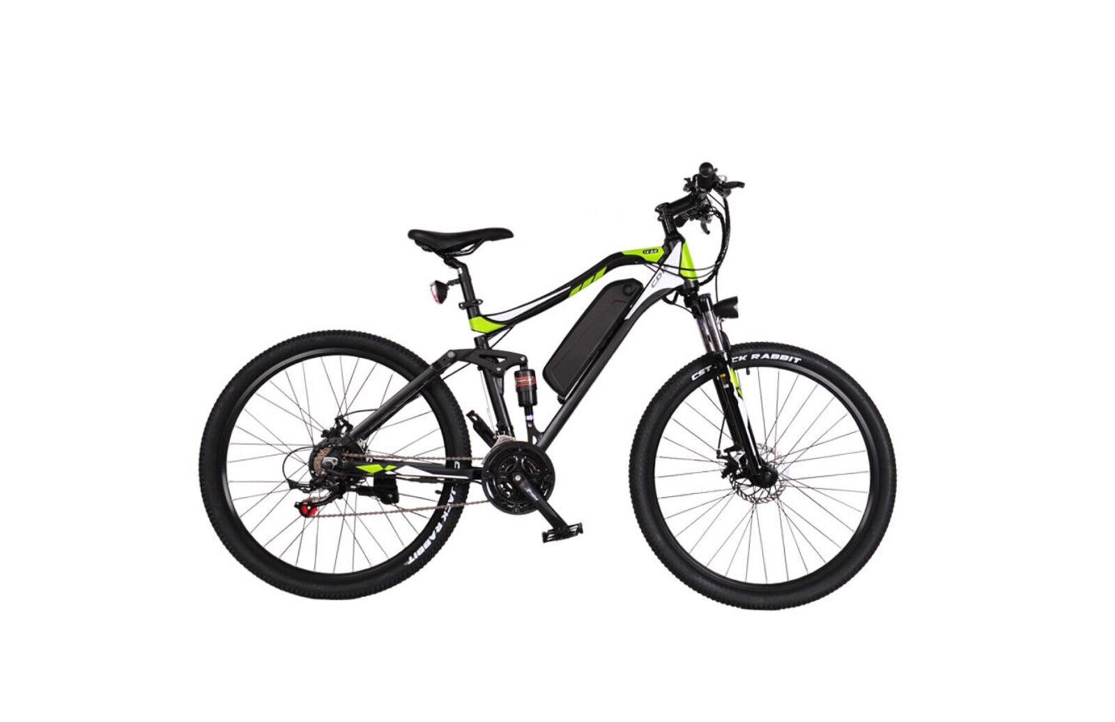 Full Suspension Electric Mountain Bike with Throttle
