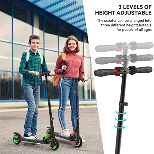 MEGAWHEELS Kids Electric Scooter, Foldable & Speedy (Black)