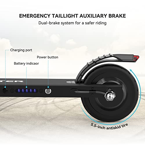 MEGAWHEELS Kids Electric Scooter, Foldable & Speedy (Black)