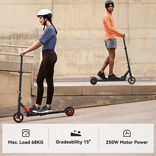 MEGAWHEELS Kids Electric Scooter, Foldable & Speedy (Black)