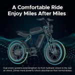 ENGWE M20 Electric Bike - 20" Fat Tire, Dual Battery, 7-Speed