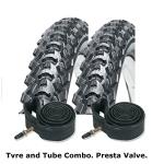 Electric Mountain Bike Tyres with Tubes (Pair)