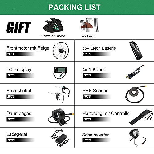 28" Electric Bike Conversion Kit with LCD Display