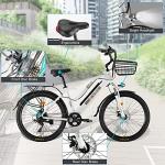 Hyuhome 2022 26" E-Bike for Women Adult (White)