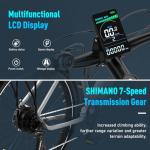 COLORWAY Electric Bike: 27.5‘’ ×2.8, 7-Speed, 250W Motor