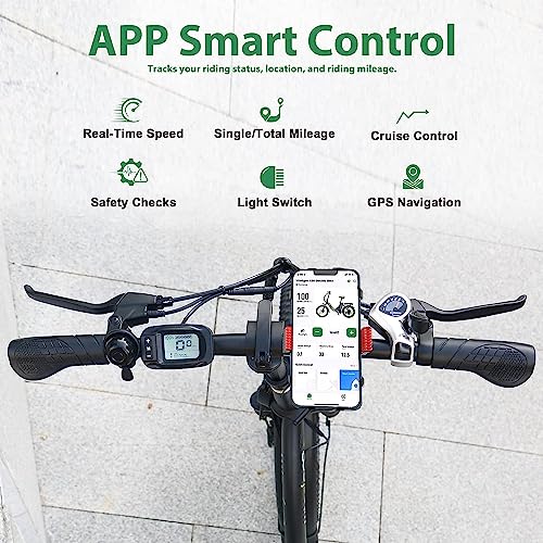 Windgoo Folding Electric Bike, All Terrain, 7-Speed, 20" Tire