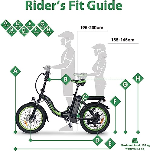 Windgoo Folding Electric Bike, All Terrain, 7-Speed, 20" Tire