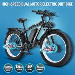 KETELES K800 Dual-Motor Electric-Dirt-Bike, 26x4.0 Fat-Tyre-Electric-Bike