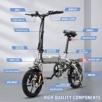 HITWAY Lightweight Electric Bike with Foldable Pedal Assist