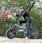 SAMEBIKE Electric Folding Mountain Bike with Fat Tires