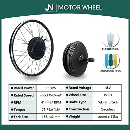 Electric bike conversion kit,Ebike conversion kit Rear wheel,48V 1000W/1500W Brushless Gear Hub Motor, E-bike Motor Wheel With Display, 16"/20"/24"/26"/27.5"/28"/29"/700C Wheel,1500W-20in