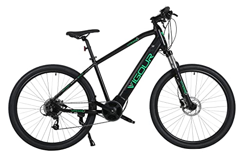 Vitesse Electric Mountain Bike - 60 Miles Range, 9 Speed Gears