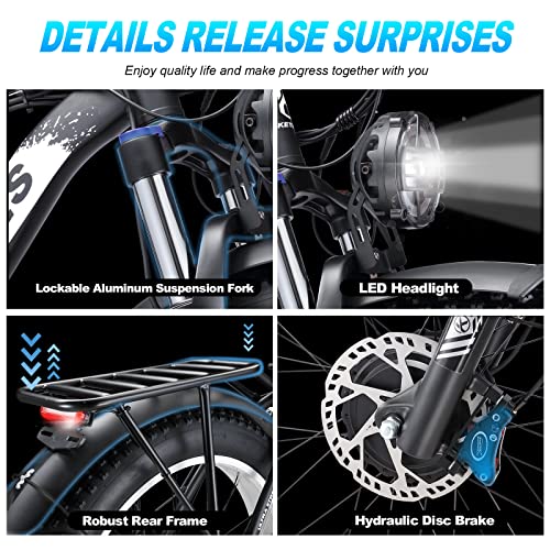 KETELES K800 Dual-Motor Electric-Dirt-Bike, 26x4.0 Fat-Tyre-Electric-Bike