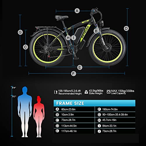 KETELES K800 Dual-Motor Electric-Dirt-Bike, 26x4.0 Fat-Tyre-Electric-Bike
