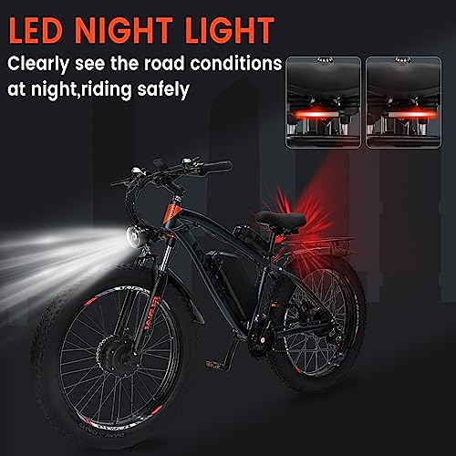 GUNAI 26" Dual Motor Fat Tire Electric Bike