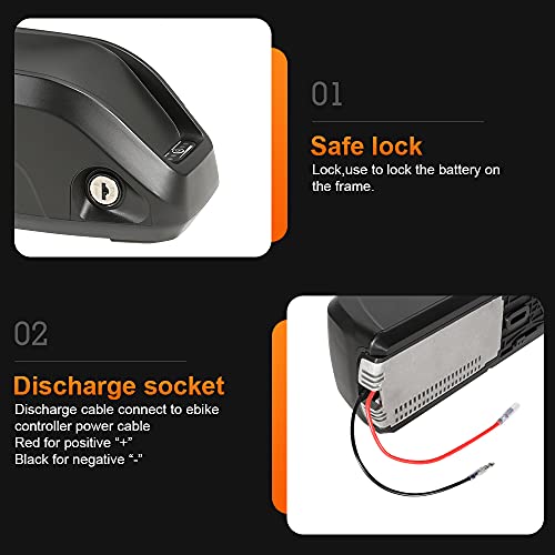 HaiLong E-Bike Battery: 36V 13Ah 481Wh