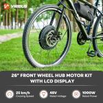 1000W Electric Bike Conversion Kit, 26" Front Wheel