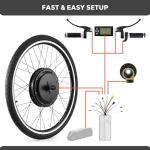 1000W Electric Bike Conversion Kit, 26" Front Wheel