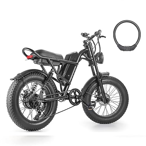 Electric Mountain Bike with Fat Tires, 48V LCD Display