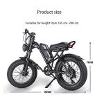 Electric Mountain Bike with Fat Tires, 48V LCD Display