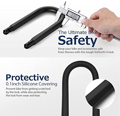 Sportneer Electric Bike Lock with Heavy Duty 16mm D-Lock