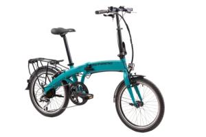 Folding Electric Bike with LCD Display in Blue