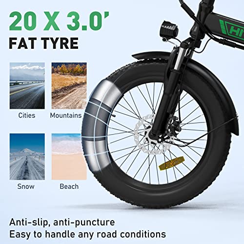 HITWAY 20" Fat Tire Folding E-Bike