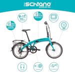 Folding Electric Bike with LCD Display in Blue