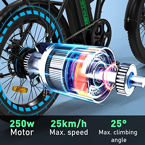 HITWAY 20" Fat Tire Folding E-Bike