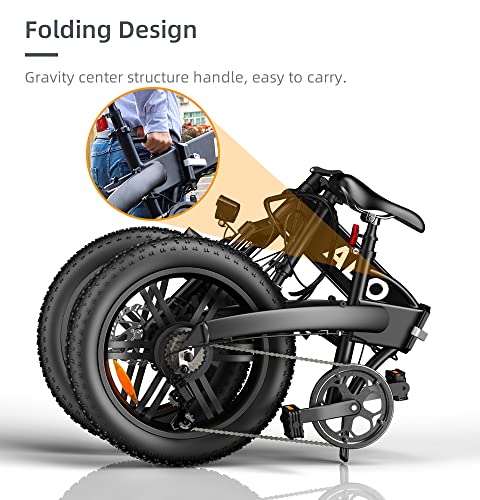 Folding E-Mountain Bike with Removable Battery